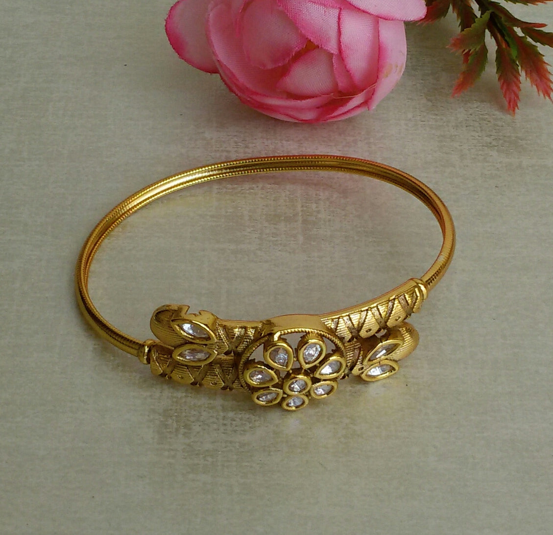 Gold plated Designer bangle bracelet