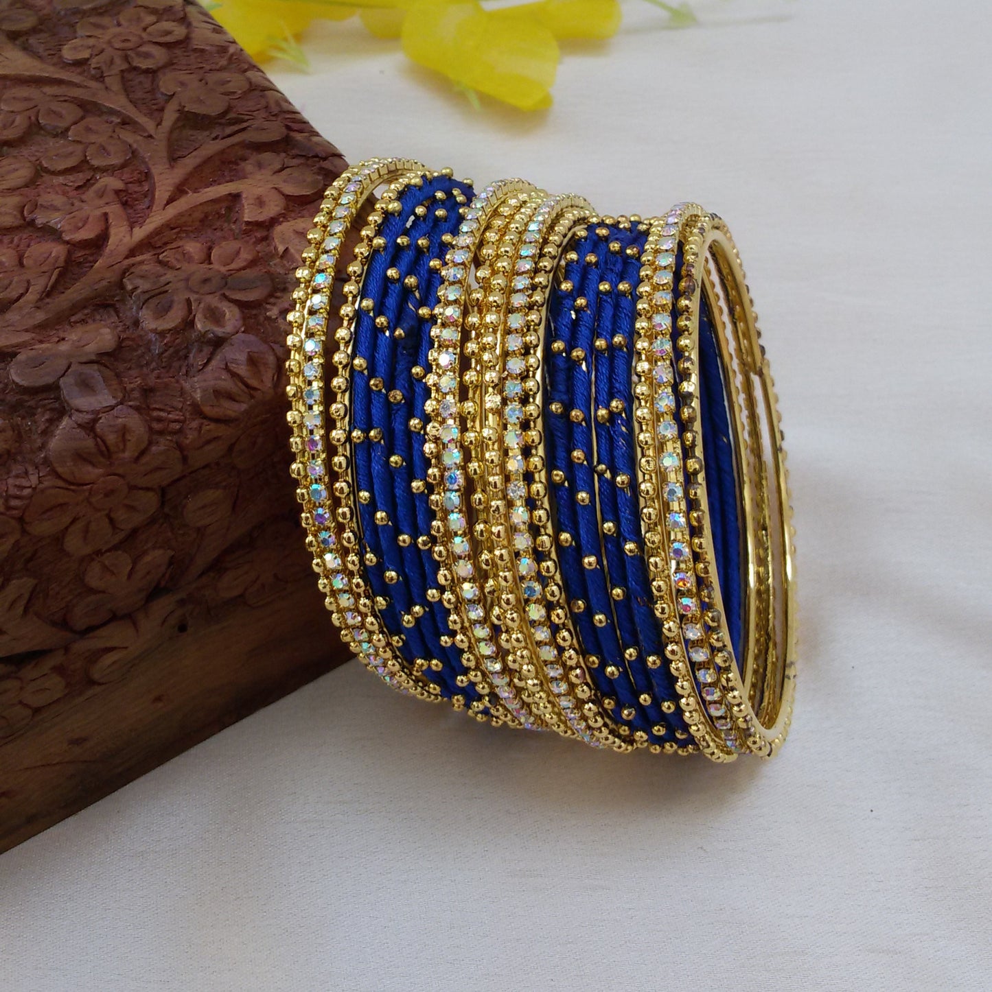 Blue Ramya bangle set