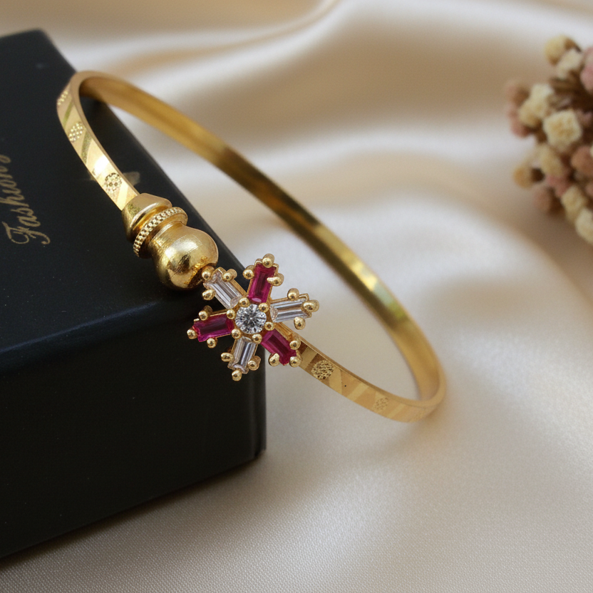 Adjustable stone bangle