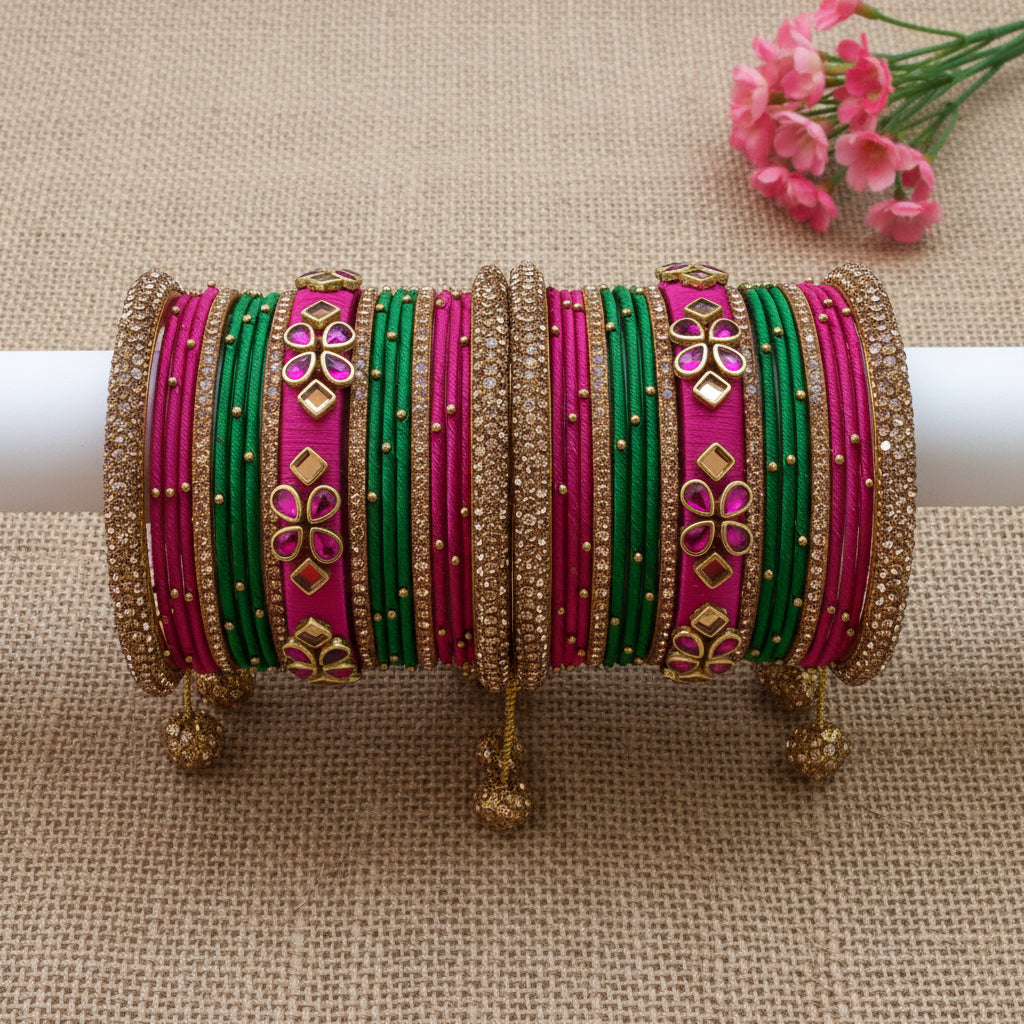 Reshma stone bangle set