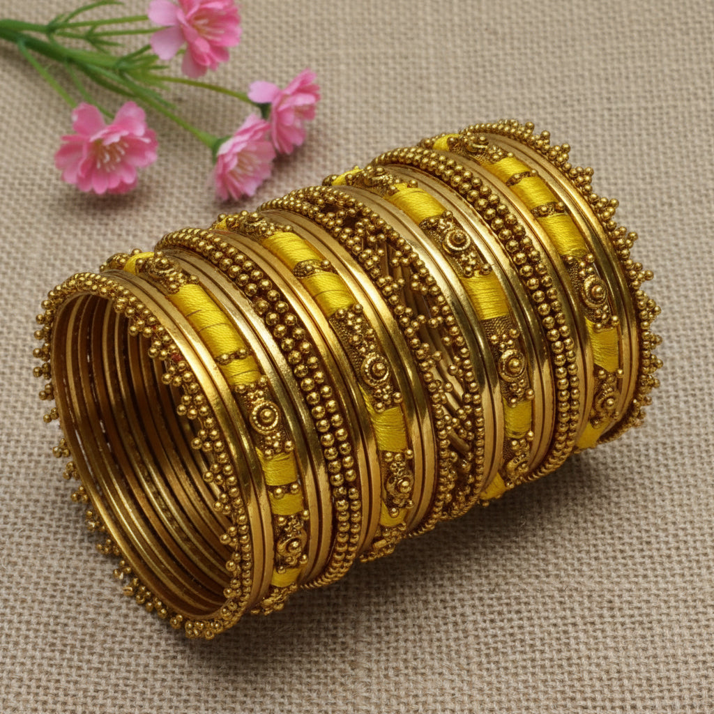 yellow Rama bangle set