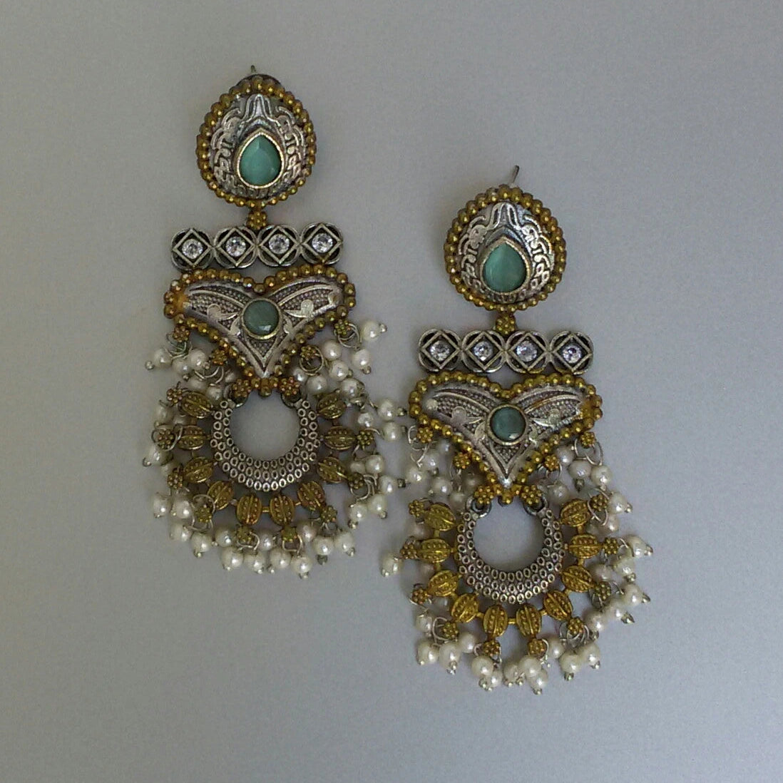 Atharvi dual tone long Earrings