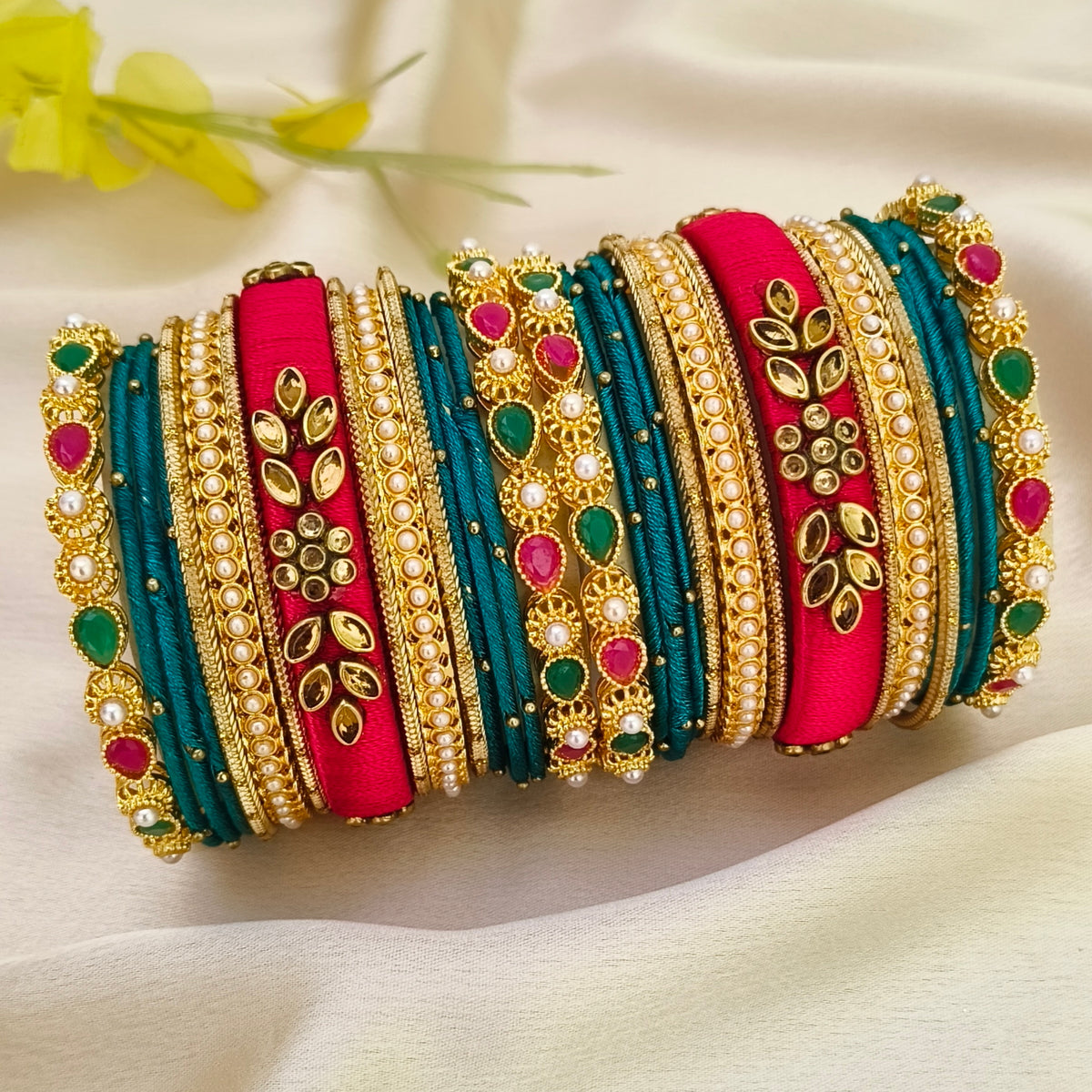 Raakhi pearl bangle set