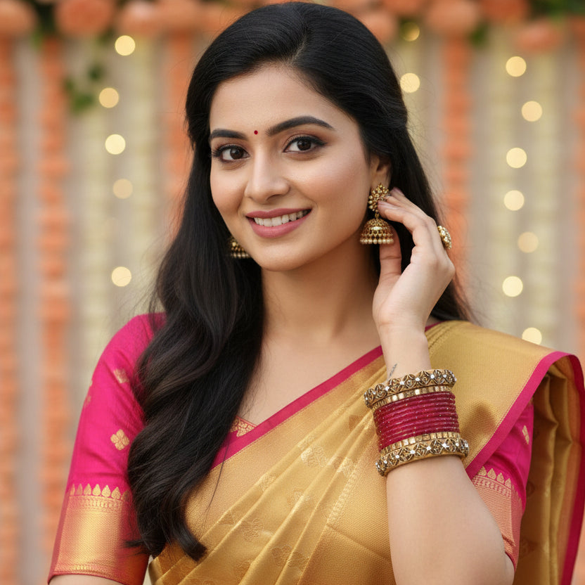 Kundan Glass bangle sets