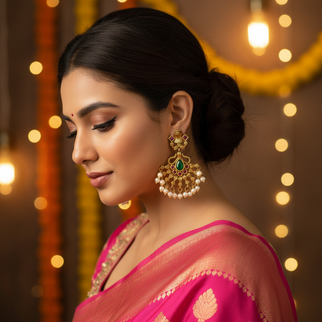 Ravali gold plated earrings