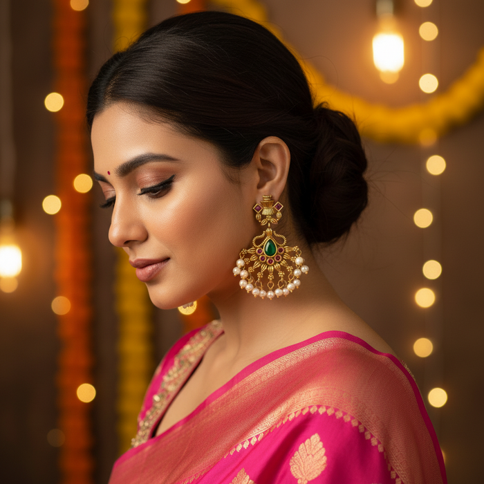 Ravali gold plated earrings