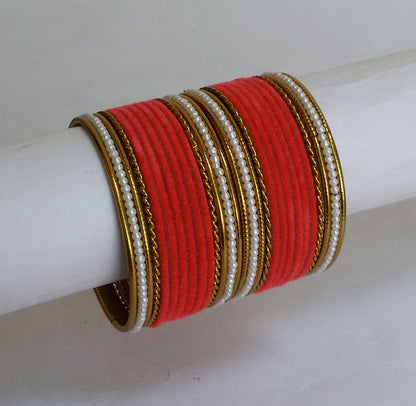 Velvet bangles set