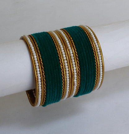 Velvet bangles set