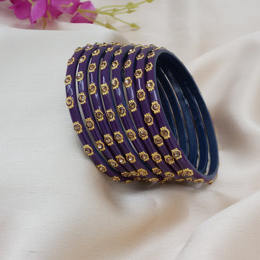 Purple glass bangles
