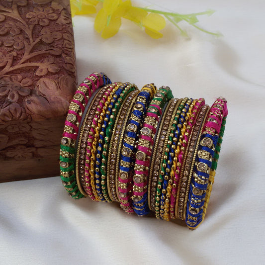 Multi color kids bangle set