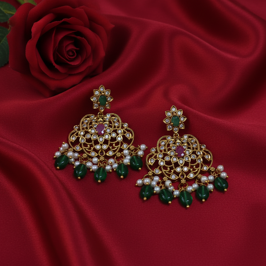Rashmika stone dangler earrings