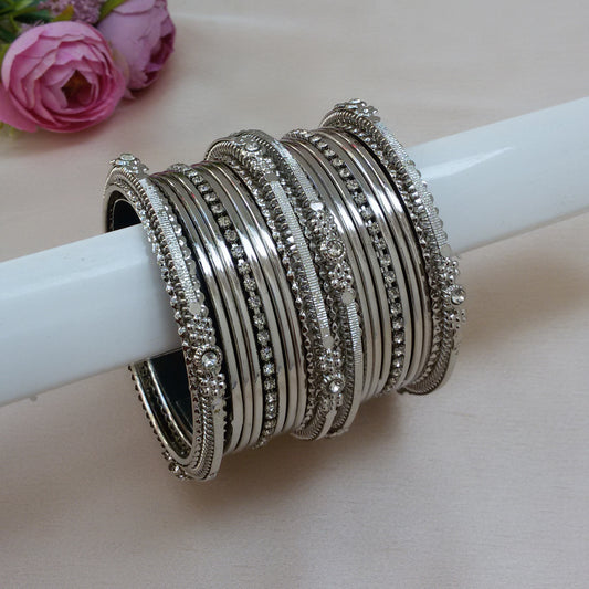 Metal Reshmi bangle set