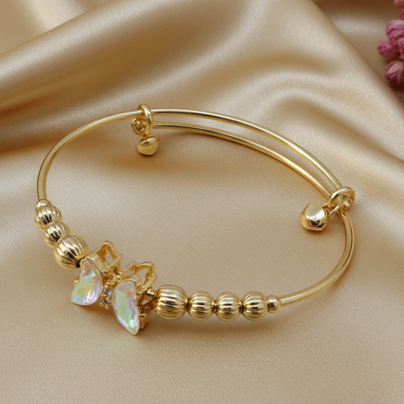 Butterfly stone bangle
