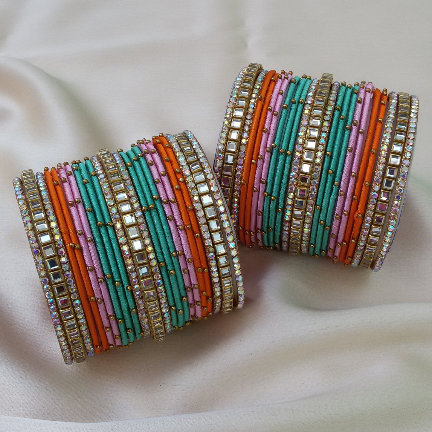 Neelam  kundan bangle set