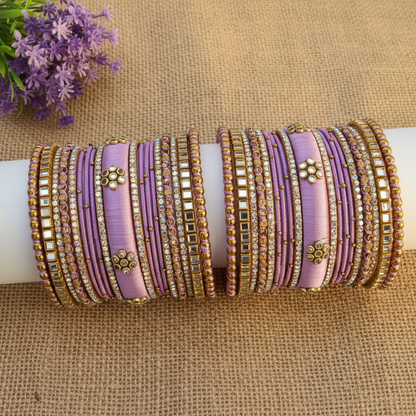 Lavender Bridal bangle set