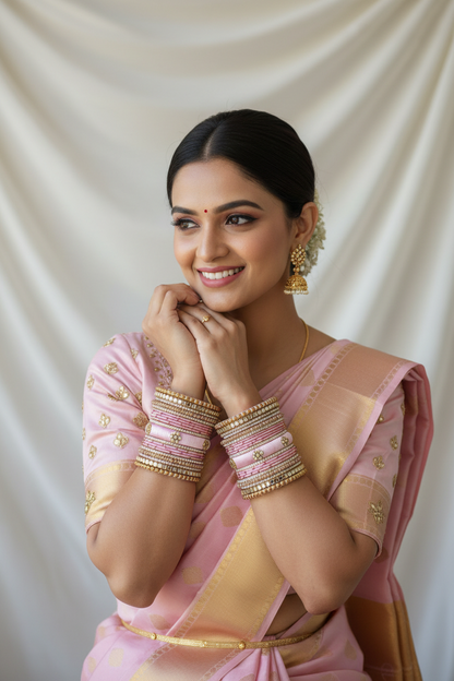 Pink Laila bridal bangle set