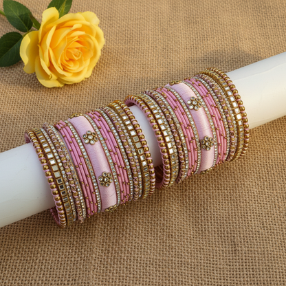 Pink Laila bridal bangle set