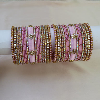 Pink Laila bridal bangle set