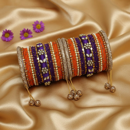 Purple deepika Bridal bangle set