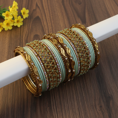 mint green deepa bangle set