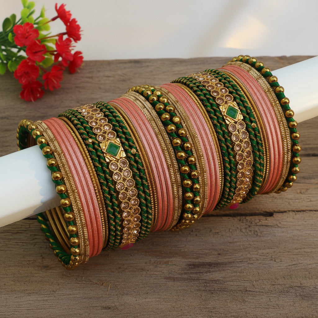 Peach Rema bangle set