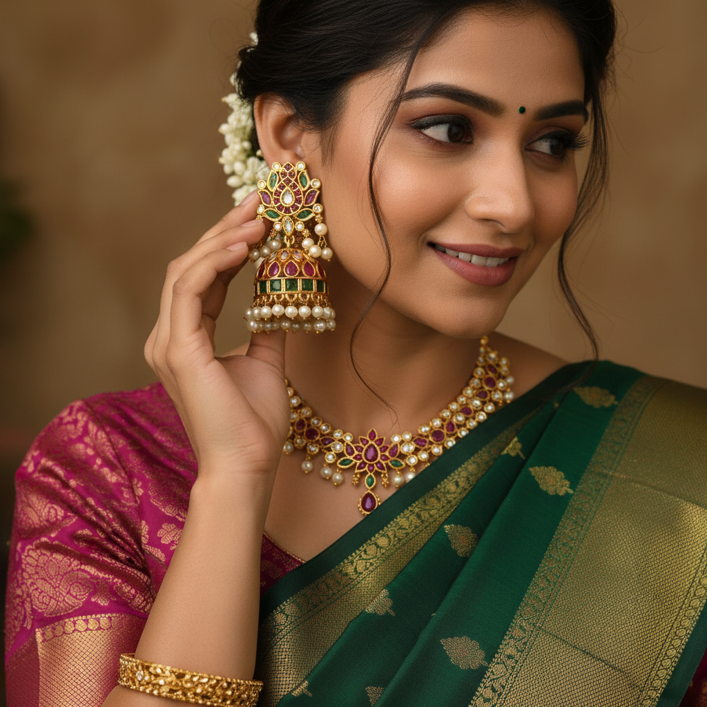 Raagini pearl jhumkas
