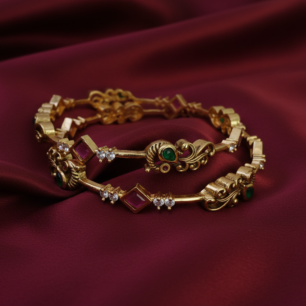 Teena gold coated bangles