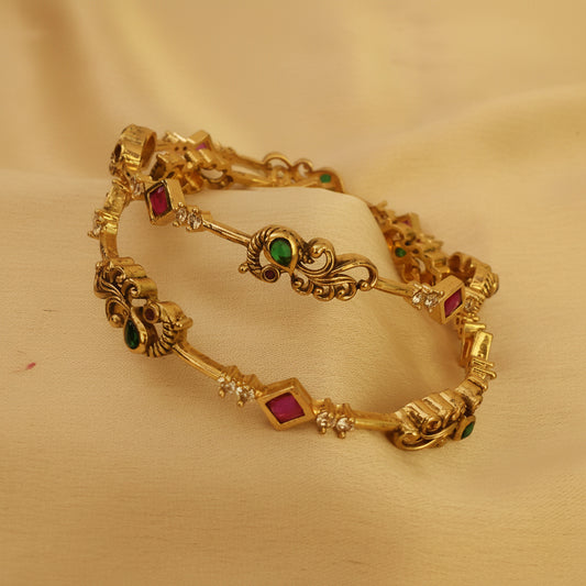 Teena gold coated bangles