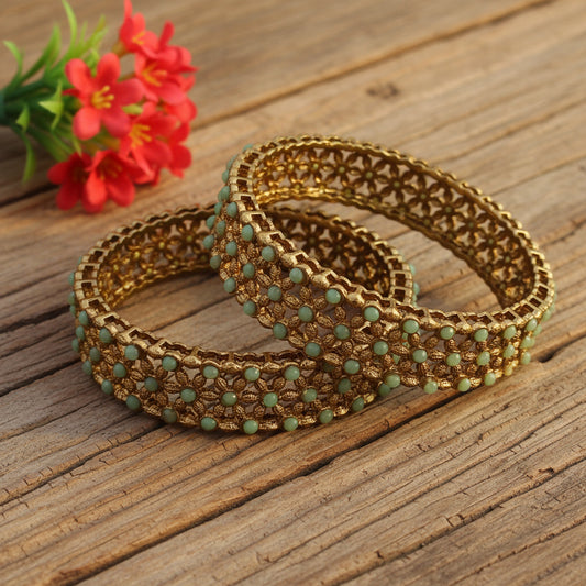 mint green kada bangles