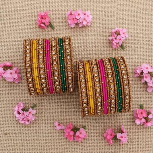 Multicolor aliya bangle set