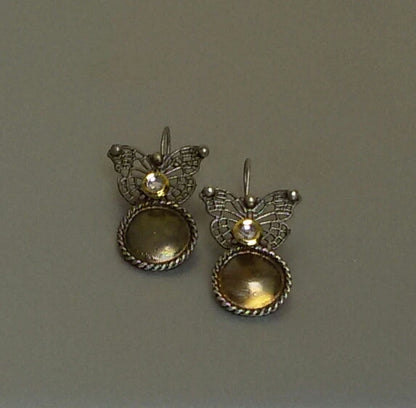 Sita dual tone hook earrings