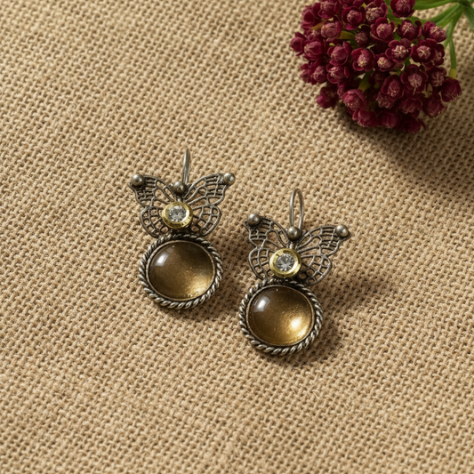 Sita dual tone hook earrings