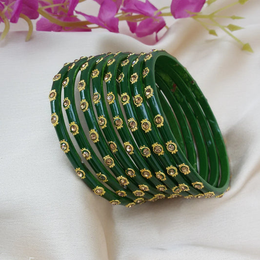 green glass bangles (green/2.8)