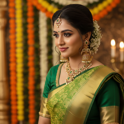 Ruby Emerald peacock Jhumkis