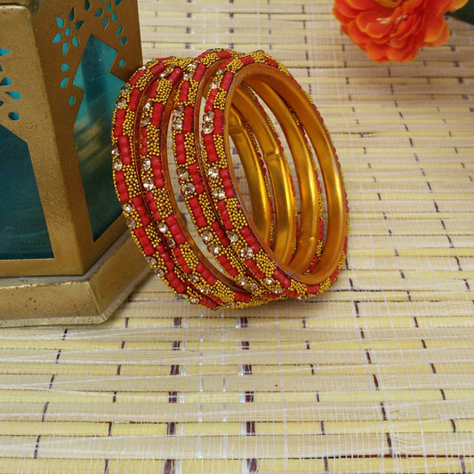 Red Fancy stone bangles