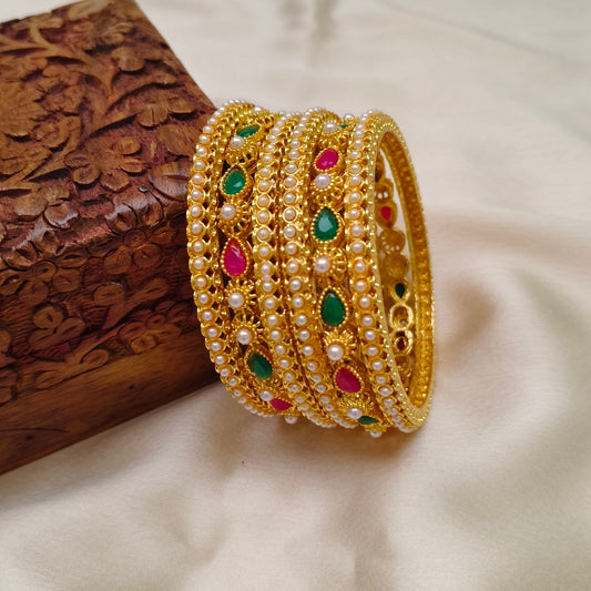 Neha pearl bangle set