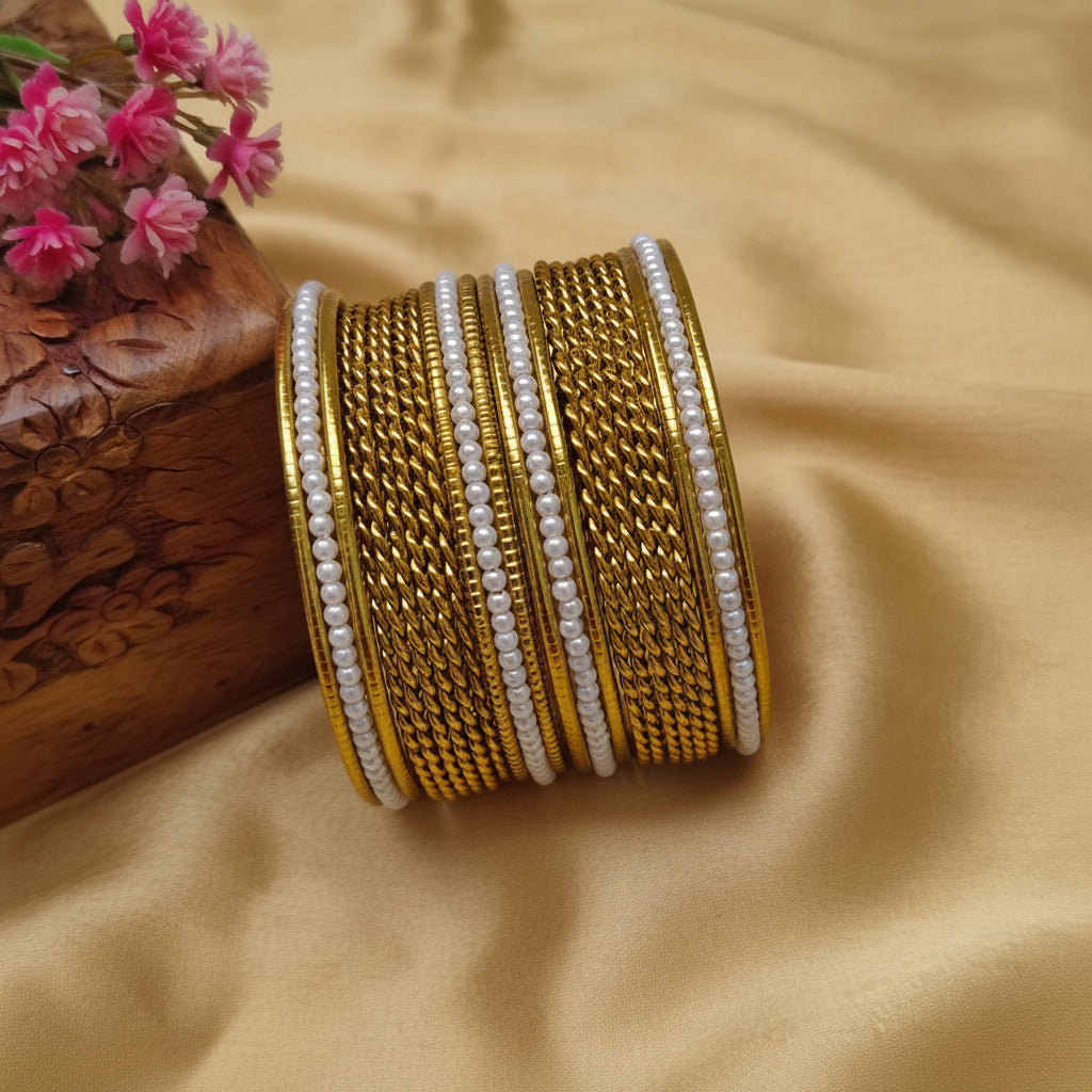 Ravali pearl bangle set