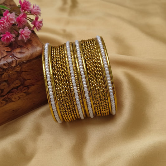 Ravali pearl bangle set