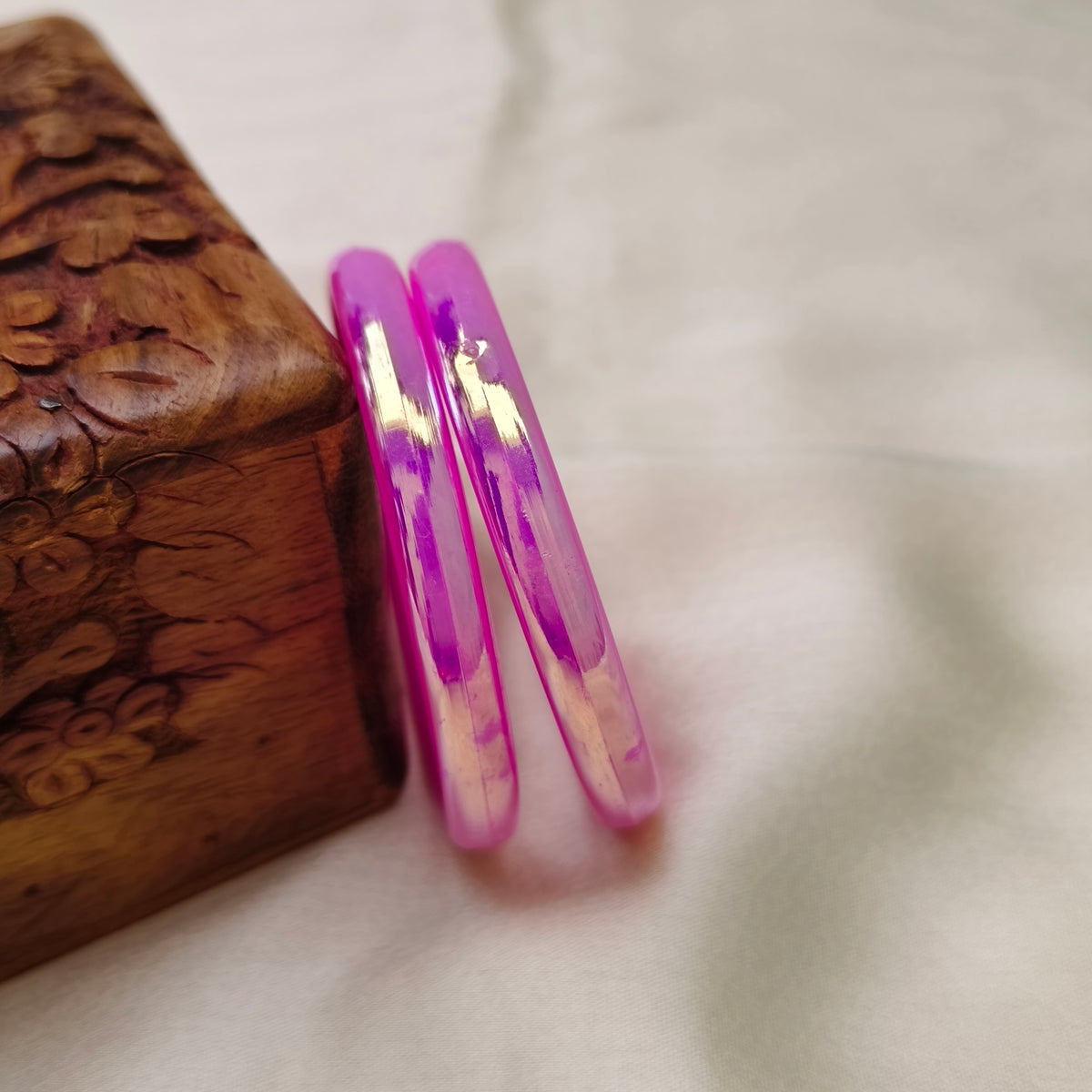 kids pink glass bangles