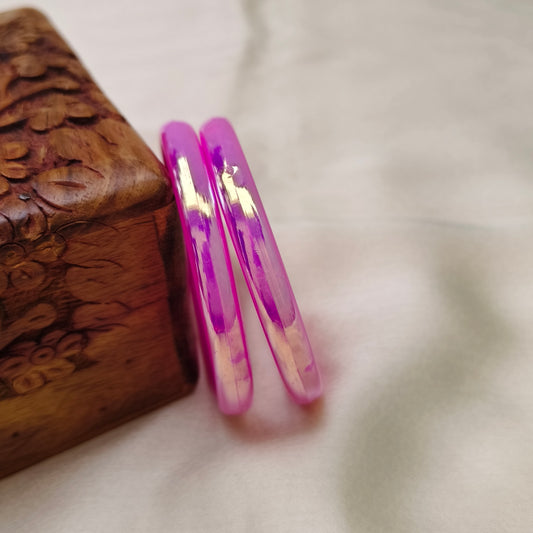 kids pink glass bangles