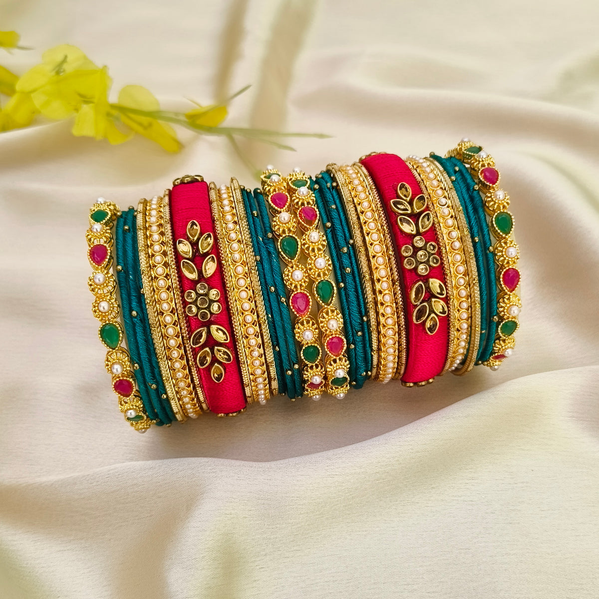 Raakhi pearl bangle set