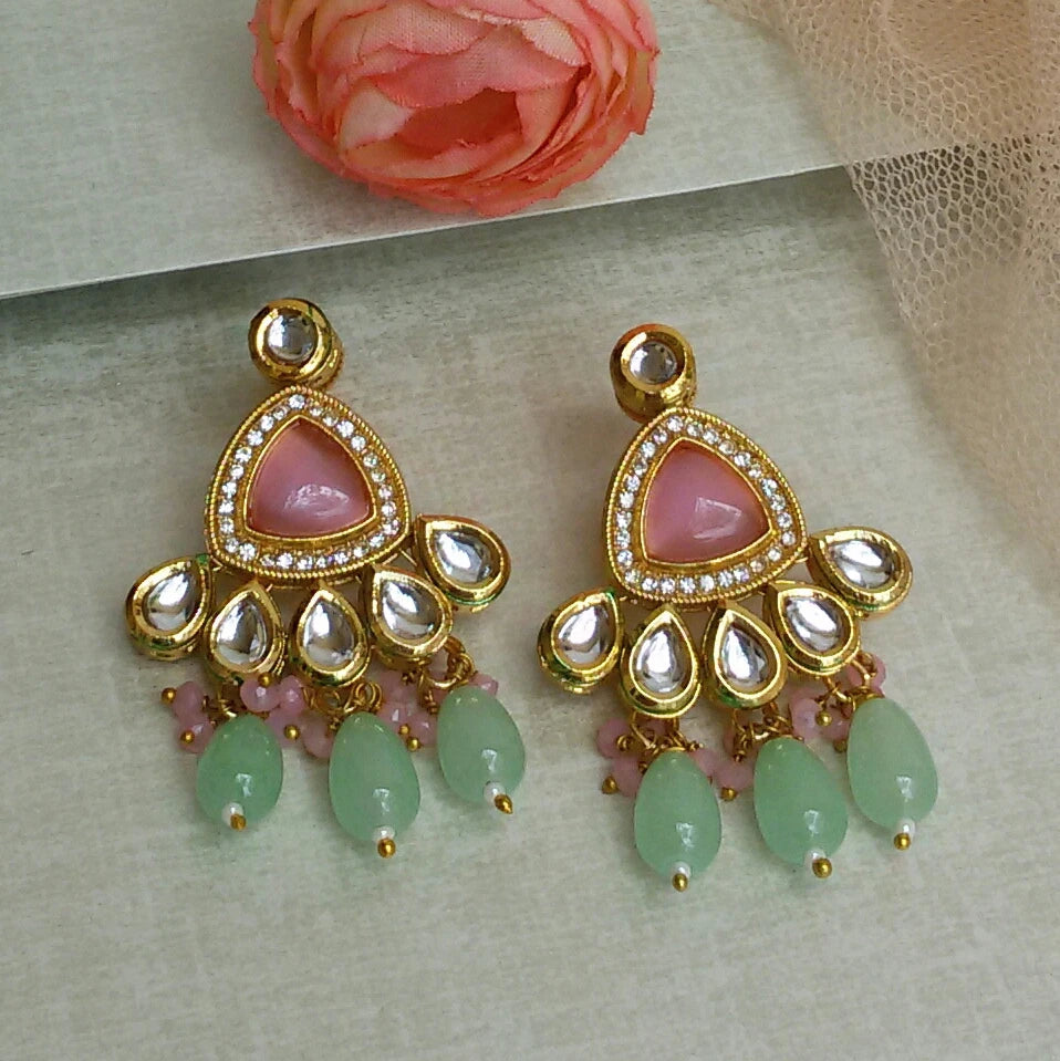 Pradha kundan earrings