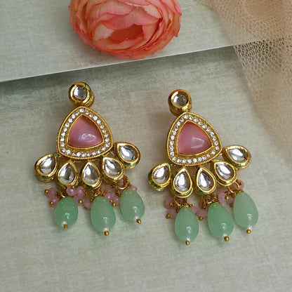 Pradha kundan earrings