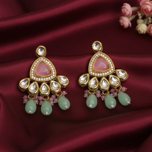 Pradha kundan earrings