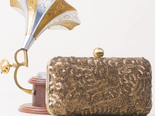 sequence work hand embroiderd clutch (7*4)