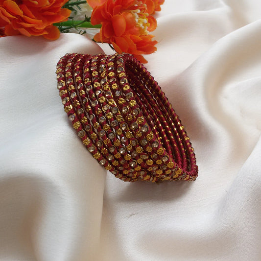 Silk thread stone bangles (2.4)