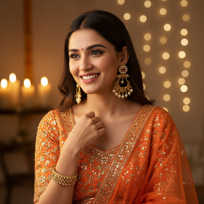 Rani chandbali earrings