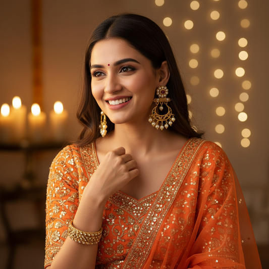 Rani chandbali earrings