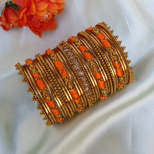 Orange kids bangle set