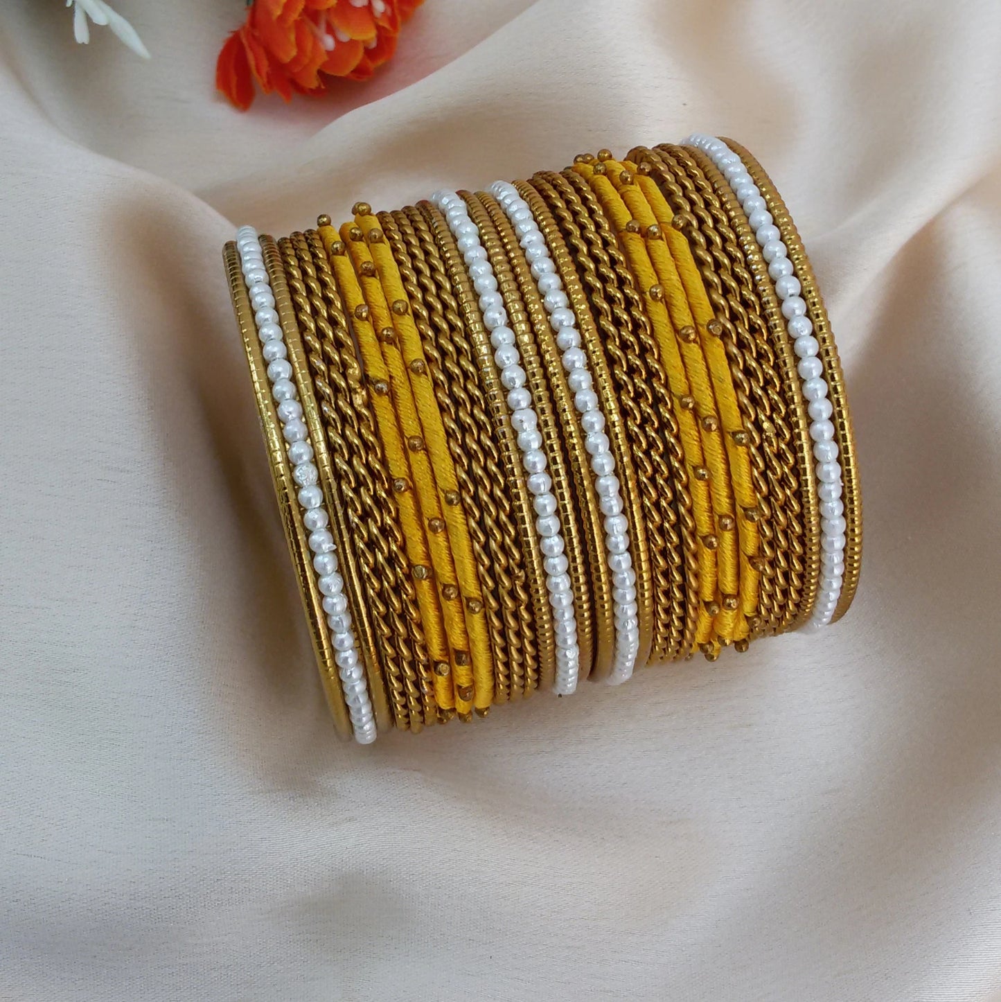 Yellow kids bangle set (2.4)